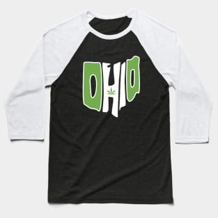 Ohio Issue 2 Cannabis Leaf Baseball T-Shirt